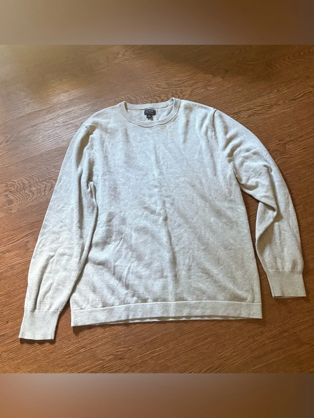 J. Crew Men’s Crewneck Sweater in Heathered Light Gray